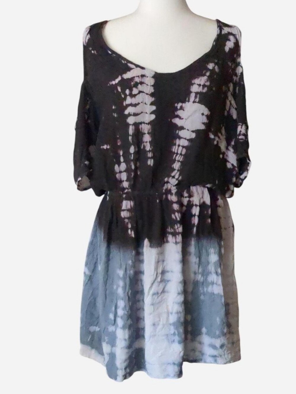 Boho Tie Dye Mini Dress // Fairy Goth Beach Coverup 🌙✨